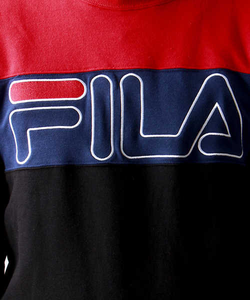 FILA（フィラ）の「∴WEGO/FILAバイカラースウェット（スウェット・メンズ・ネイビー/レッド・LARGE/MEDIUM）」の7枚目の写真
