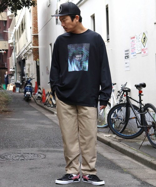 VANS(バンズ)の「VANS/ヴァンズ Moving Ray FLV L/S T-Shirt ロンT(Tシャツ/カットソー・メンズ・ブラック/ホワイト・L/M/XL)」の4枚目の写真