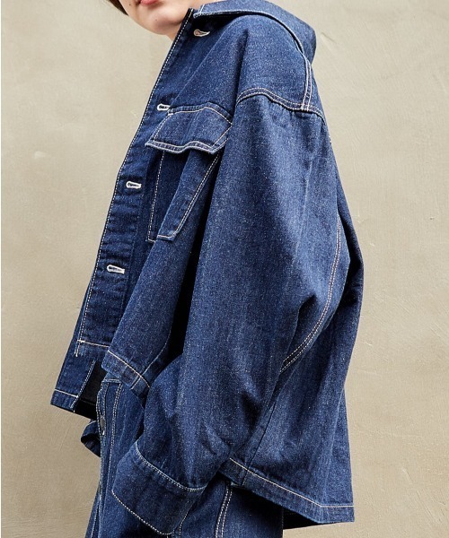 cepo（セポ）の「ステッチ　ワークジャケット（デニムジャケット・レディース・オフホワイト/ワンウォッシュ・M）」の7枚目の写真