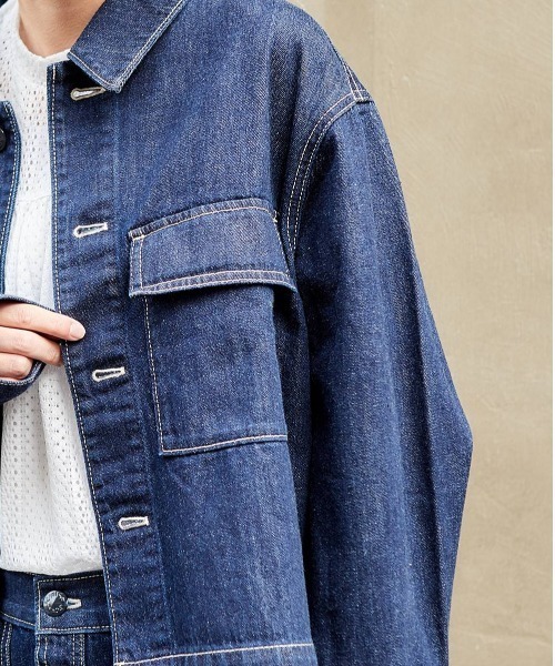 cepo（セポ）の「ステッチ　ワークジャケット（デニムジャケット・レディース・オフホワイト/ワンウォッシュ・M）」の9枚目の写真