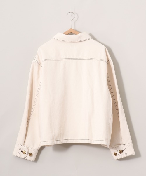 cepo（セポ）の「ステッチ　ワークジャケット（デニムジャケット・レディース・オフホワイト/ワンウォッシュ・M）」の15枚目の写真