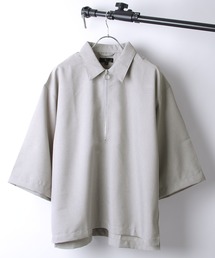 ZIP FIVE | ポリシャンブレー5分袖ハーフジップ(シャツ/ブラウス)