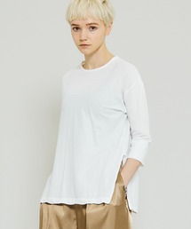 FEMMENT | 【FEMMENT(ファモン)】40/-フレスカ天竺ターンナップTシャツ　LJ01-643(Tシャツ/カットソー)