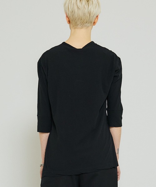 FEMMENT（ファモン）の「【FEMMENT(ファモン)】40/-フレスカ天竺ターンナップTシャツ　LJ01-643（Tシャツ/カットソー・レディース・ホワイト/ブラック/パープル・1）」の11枚目の写真