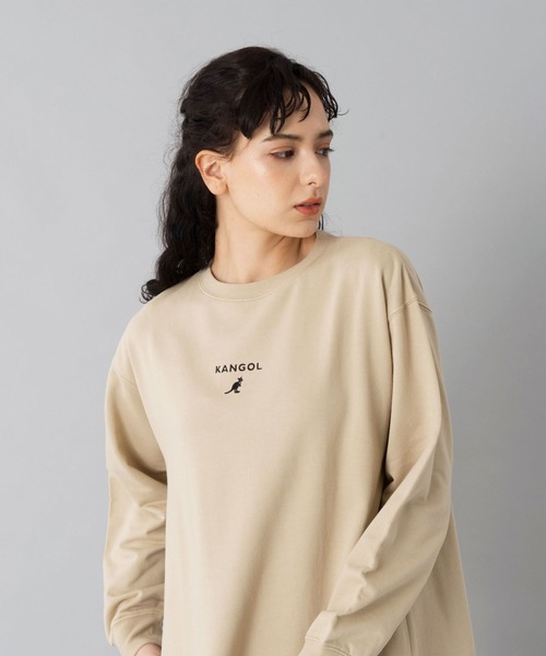 KANGOL（カンゴール）の「【KANGOL/カンゴール】マキシワンピース/長袖/Tシャツワンピ/ビッグシルエット/綿100％（ワンピース・レディース・ブラック/ベージュ/ホワイト・M/L）」の17枚目の写真