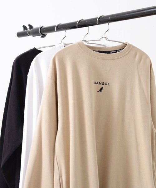 KANGOL（カンゴール）の「【KANGOL/カンゴール】マキシワンピース/長袖/Tシャツワンピ/ビッグシルエット/綿100％（ワンピース・レディース・ブラック/ベージュ/ホワイト・M/L）」の7枚目の写真