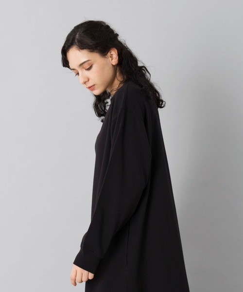 KANGOL（カンゴール）の「【KANGOL/カンゴール】マキシワンピース/長袖/Tシャツワンピ/ビッグシルエット/綿100％（ワンピース・レディース・ブラック/ベージュ/ホワイト・M/L）」の15枚目の写真