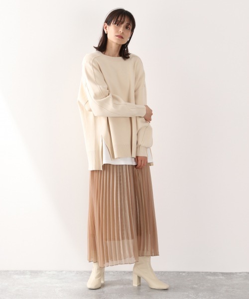 LOWRYS FARM（ローリーズファーム）の「アウトリンキングプルオーバーＬＳ　894822（ニット/セーター・レディース・ブラック/パープル/アイボリー/カーキ・FREE）」の5枚目の写真