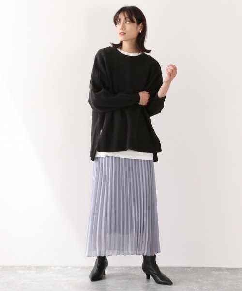 LOWRYS FARM（ローリーズファーム）の「アウトリンキングプルオーバーＬＳ　894822（ニット/セーター・レディース・ブラック/パープル/アイボリー/カーキ・FREE）」の6枚目の写真