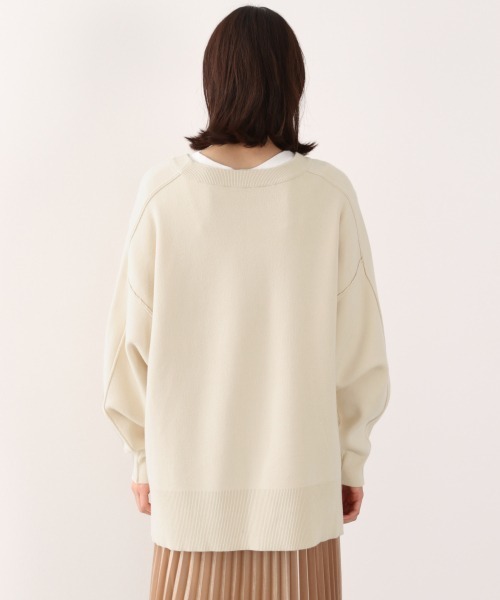 LOWRYS FARM（ローリーズファーム）の「アウトリンキングプルオーバーＬＳ　894822（ニット/セーター・レディース・ブラック/パープル/アイボリー/カーキ・FREE）」の10枚目の写真