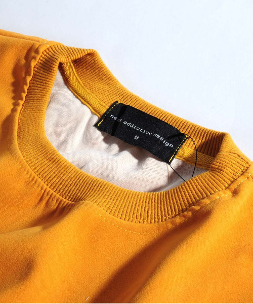 neos(ネオス)の「【neos -addictive design-】ビッグシルエット ピーチスキン バルーンスリーブ クルーネック スウェット(スウェット・メンズ・ホワイト/ブラック/イエロー/ブルー/ピンクベージュ・MEDIUM/LARGE/X-LARGE)」の7枚目の写真