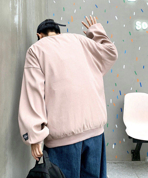 neos(ネオス)の「【neos -addictive design-】ビッグシルエット ピーチスキン バルーンスリーブ クルーネック スウェット(スウェット・メンズ・ホワイト/ブラック/イエロー/ブルー/ピンクベージュ・MEDIUM/LARGE/X-LARGE)」の22枚目の写真