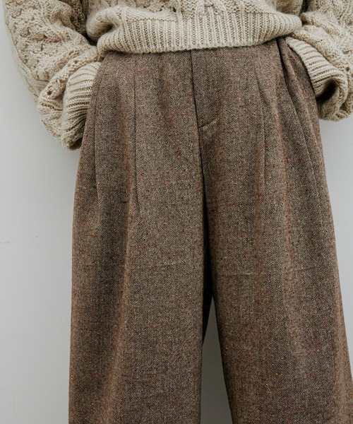 Libra Cue（リブラ キュー）の「Libra リラックスツイードワイドパンツ（その他パンツ・レディース・ブラック/ブラウン・FREE）」の12枚目の写真