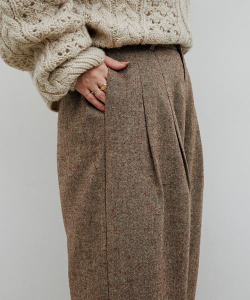Libra Cue（リブラ キュー）の「Libra リラックスツイードワイドパンツ（その他パンツ・レディース・ブラック/ブラウン・FREE）」の13枚目の写真