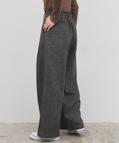 Libra Cue（リブラ キュー）の「Libra リラックスツイードワイドパンツ（その他パンツ・レディース・ブラック/ブラウン・FREE）」の16枚目の写真