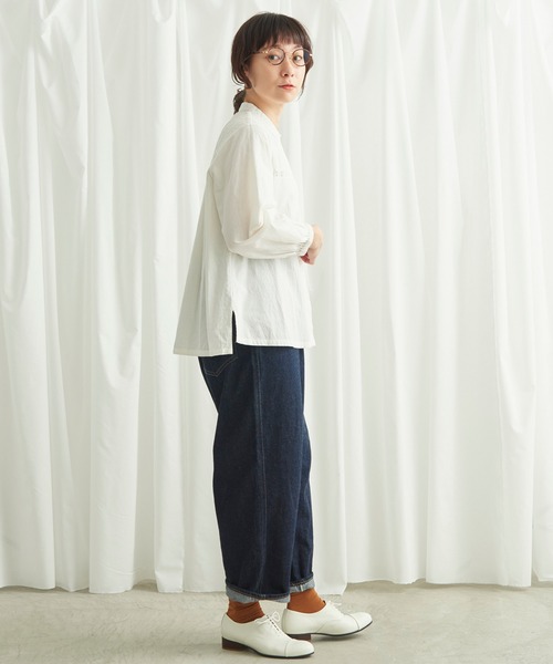 Lene(レネ)の「アンティークレース 切り替えブラウス(シャツ/ブラウス・レディース・ホワイト/ネイビー・FREE)」の11枚目の写真