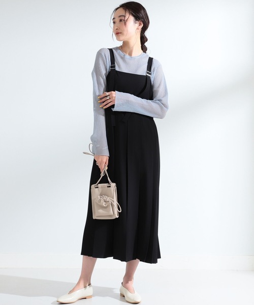 セール Ray Beams Ray プリーツ サロペット キリカエ プリーツ サロペット ワンピース ワンピース Ray Beams レイビームス のファッション