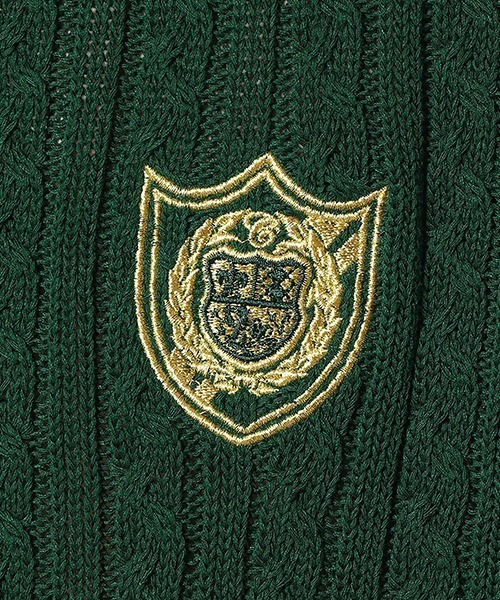 COMME　CA COMMUNE（コムサコミューン）の「ケーブル　ニット　ポロ（ニット/セーター・メンズ・ネイビー/グリーン・MEDIUM/LARGE）」の5枚目の写真