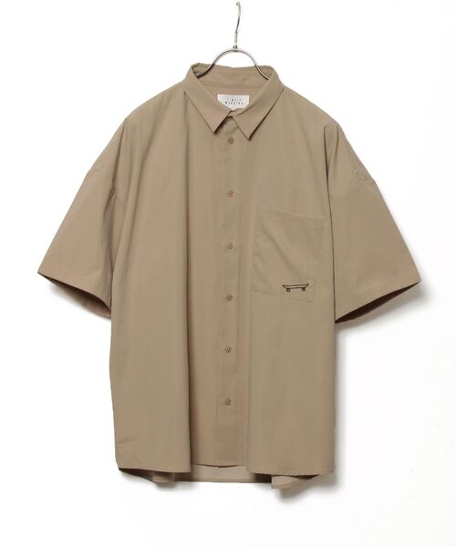 TIMELY WARNING（タイムリーワーニング）の「Timely Warning / バックプリント 半袖ビッグシャツ（シャツ/ブラウス・メンズ・ホワイト/スカイブルー/ブラック/サンドベージュ/A/B/C/オレンジ系その他4・MEDIUM/LARGE）」の14枚目の写真