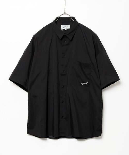 TIMELY WARNING（タイムリーワーニング）の「Timely Warning / バックプリント 半袖ビッグシャツ（シャツ/ブラウス・メンズ・ホワイト/スカイブルー/ブラック/サンドベージュ/A/B/C/オレンジ系その他4・MEDIUM/LARGE）」の18枚目の写真