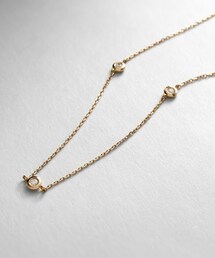 COCOSHNIK（ココシュニック）の「K10ダイヤモンド ドーナツミラーカット ステーションネックレス（ネックレス）」