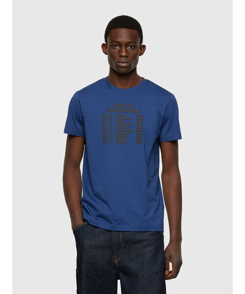 Diesel ディーゼル の メンズ Tシャツ プリント スリムフィット 半袖 Tシャツ カットソー Wear