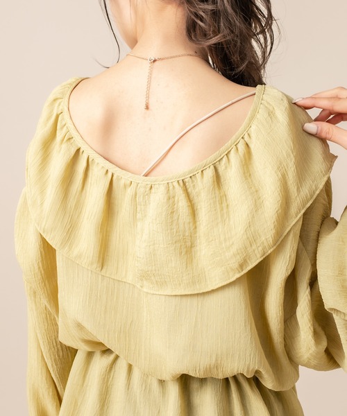 mline（エムライン）の「[mline] WEB限定 楊柳フリルブラウス（シャツ/ブラウス・レディース・ホワイト/ライトグリーン/アイボリー・FREE）」の20枚目の写真