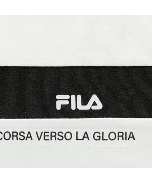FILA（フィラ）の「＜ＦＩＬＡ＞ロゴプリントアソートＴシャツ（Tシャツ/カットソー・レディース・ブラック/ダークブラック/ホワイト/ホワイト系その他/ブラック系その他/オフホワイト/ホワイト系その他2/ブラック系その他2・LARGE/X-LARGE/MEDIUM/XX-LARGE）」の11枚目の写真