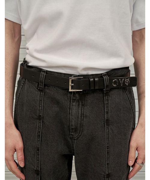 OY(オーワイ)の「『OY/オーワイ』METAL LOGO BELT/メタルロゴベルト レザーベルト(ベルト・メンズ・ブラック・FREE)」の6枚目の写真