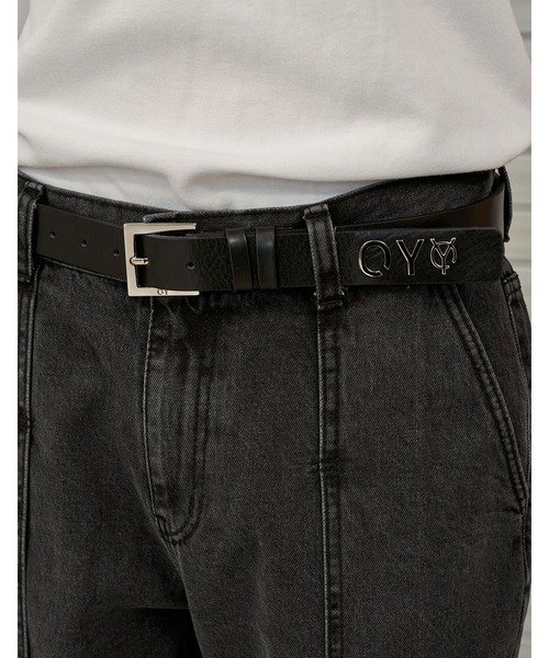 OY(オーワイ)の「『OY/オーワイ』METAL LOGO BELT/メタルロゴベルト レザーベルト(ベルト・メンズ・ブラック・FREE)」の2枚目の写真