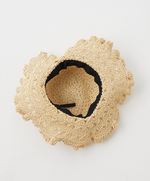 one after another NICE CLAUP(ワンアフターアナザーナイスクラップ)の「フレア麦わら帽子(キャップ・レディース・ブラウン/ナチュラル・FREE)」の16枚目の写真