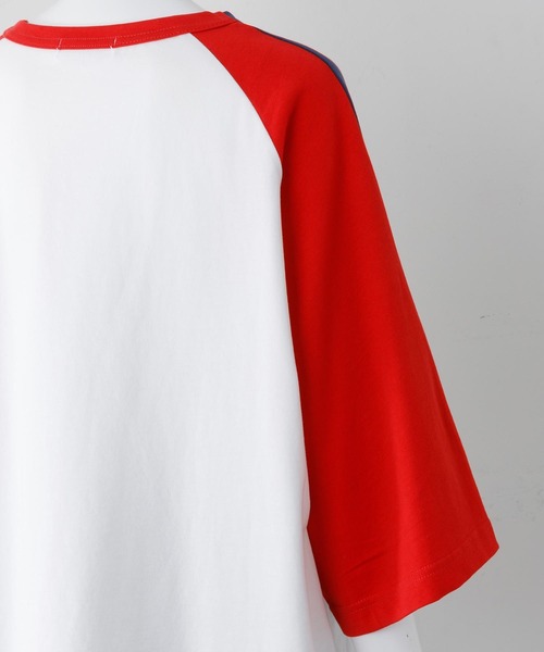 MILKFED.(ミルクフェド)の「BICOLOR RAGLAN TOP(Tシャツ/カットソー・レディース・ライトブルー/ブラック/ネイビー・ONE SIZE)」の20枚目の写真