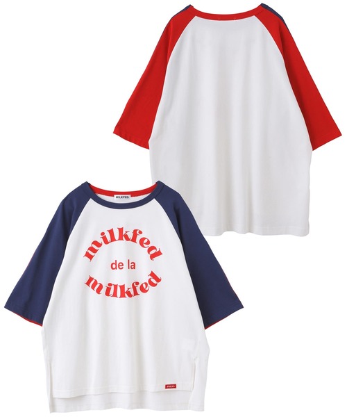 MILKFED.(ミルクフェド)の「BICOLOR RAGLAN TOP(Tシャツ/カットソー・レディース・ライトブルー/ブラック/ネイビー・ONE SIZE)」の21枚目の写真