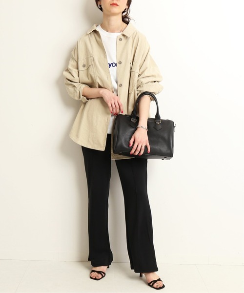 SLOBE IENA（スローブイエナ）の「【Champion/チャンピオン】SLOBE別注 フレアパンツ【洗濯機使用可】◆（その他パンツ・レディース・ブラック/ベージュ・38/36）」の5枚目の写真