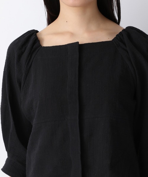 JEANASIS（ジーナシス）の「スクエアネックコットンブラウス/943183（シャツ/ブラウス・レディース・ブラック/ホワイト/ベージュ・FREE）」の14枚目の写真