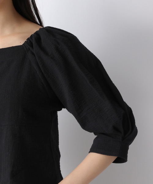 JEANASIS（ジーナシス）の「スクエアネックコットンブラウス/943183（シャツ/ブラウス・レディース・ブラック/ホワイト/ベージュ・FREE）」の15枚目の写真