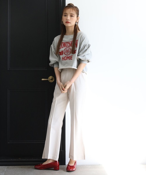 one after another NICE CLAUP（ワンアフターアナザーナイスクラップ）の「アソートフレアスラックス（スラックス・レディース・グレー/アイボリー/ブラック系その他/ベージュ系その他・SMALL/MEDIUM）」の11枚目の写真