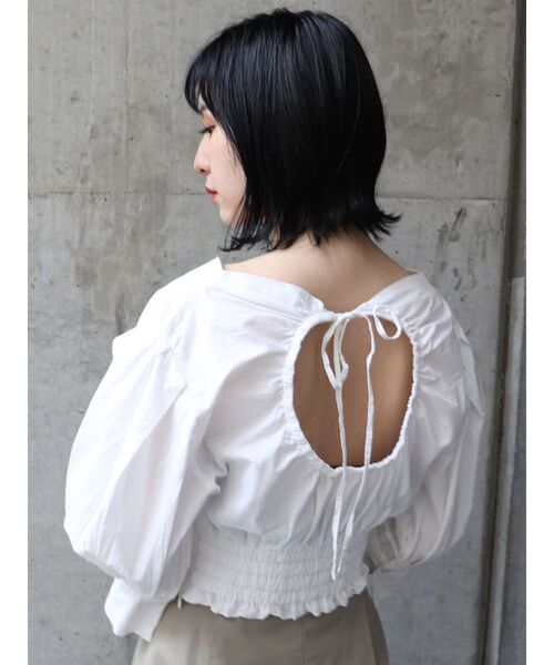 MURUA（ムルーア）の「カシュクールスリーブブラウス（シャツ/ブラウス・レディース・ブラック/イエロー/アイボリー・FREE）」の5枚目の写真