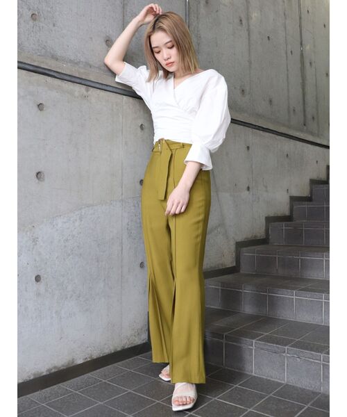 MURUA（ムルーア）の「カシュクールスリーブブラウス（シャツ/ブラウス・レディース・ブラック/イエロー/アイボリー・FREE）」の7枚目の写真