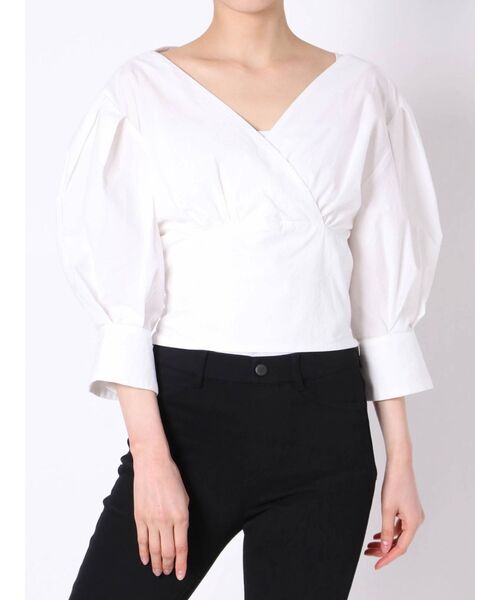 MURUA（ムルーア）の「カシュクールスリーブブラウス（シャツ/ブラウス・レディース・ブラック/イエロー/アイボリー・FREE）」の14枚目の写真