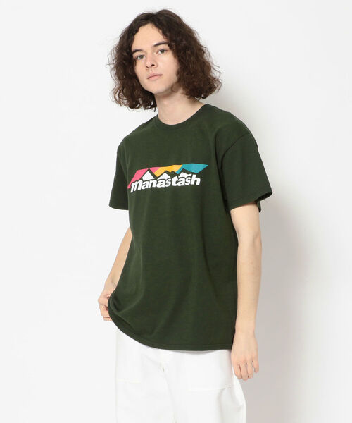 MANASTASH(マナスタッシュ)の「MANASTASH/マナスタッシュ COLOR SCHEME LOGO TEE(Tシャツ/カットソー・メンズ・ホワイト/ブラック/ブルー/グリーン・MEDIUM/LARGE/X-LARGE)」の3枚目の写真