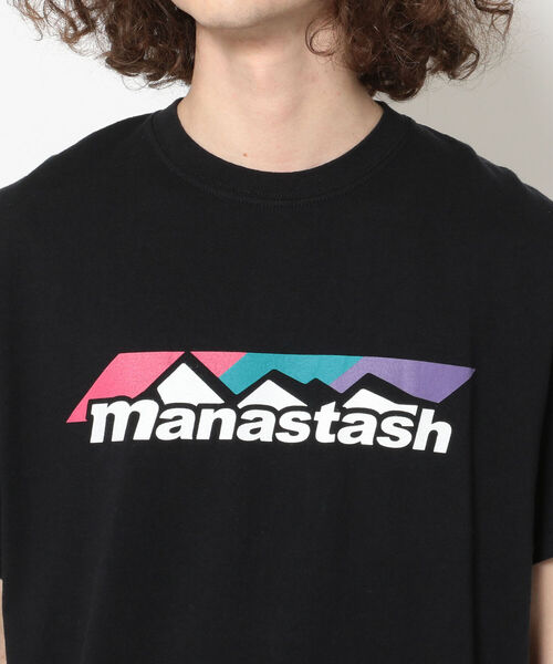 MANASTASH(マナスタッシュ)の「MANASTASH/マナスタッシュ COLOR SCHEME LOGO TEE(Tシャツ/カットソー・メンズ・ホワイト/ブラック/ブルー/グリーン・MEDIUM/LARGE/X-LARGE)」の7枚目の写真