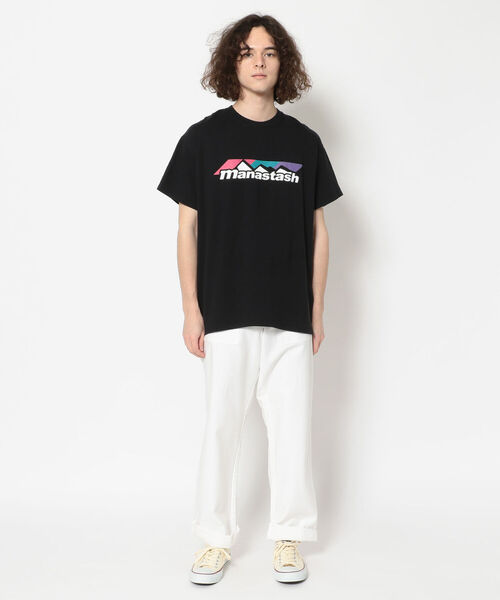 MANASTASH(マナスタッシュ)の「MANASTASH/マナスタッシュ COLOR SCHEME LOGO TEE(Tシャツ/カットソー・メンズ・ホワイト/ブラック/ブルー/グリーン・MEDIUM/LARGE/X-LARGE)」の11枚目の写真