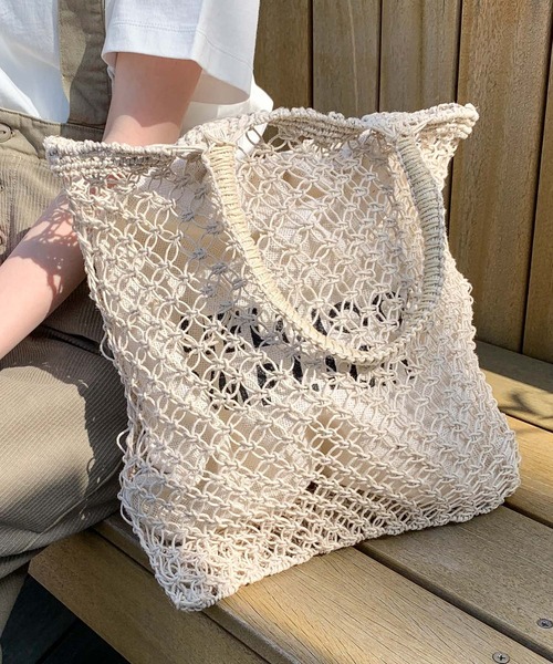 CIAOPANIC TYPY(チャオパニックティピー)の「indiaジュート編みBAG(かごバッグ・レディース・ベージュ/グリーン/ブルー/オレンジ・ONE SIZE)」の8枚目の写真