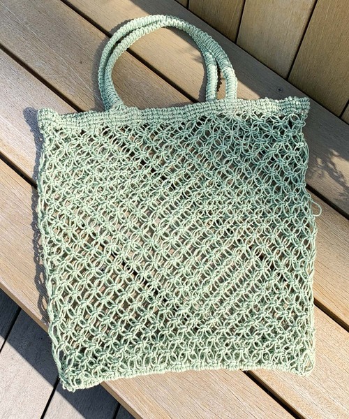 CIAOPANIC TYPY(チャオパニックティピー)の「indiaジュート編みBAG(かごバッグ・レディース・ベージュ/グリーン/ブルー/オレンジ・ONE SIZE)」の12枚目の写真