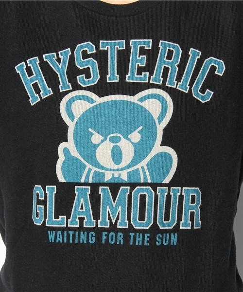 HYSTERIC GLAMOUR（ヒステリックグラマー）の「BEAR COLLEGE pt SW（スウェット・レディース・ホワイト/トップグレー/ブラック・FREE）」の6枚目の写真