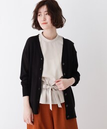 DRESKIP | 洗える Vネックシアーニットカーディガン(カーディガン/ボレロ)