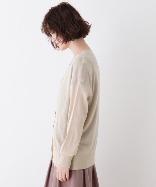 DRESKIP(ドレスキップ)の「◆洗える Vネックシアーニットカーディガン(カーディガン/ボレロ・レディース・ブラック/イエロー/ライトベージュ/オフホワイト・02/04/03)」の16枚目の写真