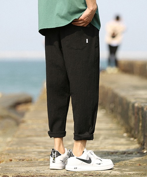 HOOK(フック)の「【HOOK】【2021新作】 涼感素材 9分丈リラックス チノパンツ(チノパンツ・メンズ・ブラック/グリーン/ダークグレー・M/L/XL/XXL)」の10枚目の写真