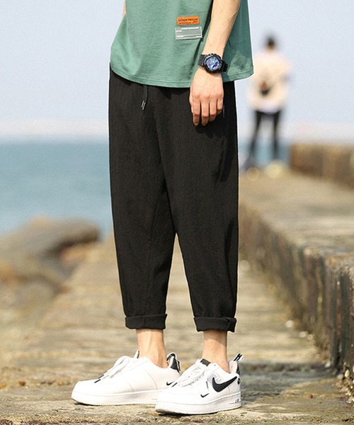 HOOK(フック)の「【HOOK】【2021新作】 涼感素材 9分丈リラックス チノパンツ(チノパンツ・メンズ・ブラック/グリーン/ダークグレー・M/L/XL/XXL)」の16枚目の写真